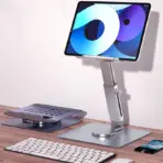 Aluminum Tablet Stand 360°Rotating Folding Adjustable Desk Holder Mount Riser for iPad Pro Air 4 Mini 12.9 4-14 Inch Xiaomi Tab - Image 3