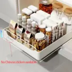 New Kitchen Storage Rack with Slide Rails Pull-out Kitchen Drawer Type Storage Tray Spice Box Storage Shelf Cabinets Organizer - Image 6