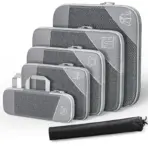 6PCS Travel Compressed Packing Cubes Storage Organizer Set With Shoe Bag Mesh Visual Luggage Portable Lightweight Suitcase Bag - Image 8