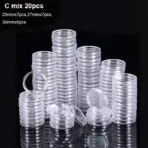 10-100pcs 21/23/25--45mm Coinning Capsules Storage Box Clear Plastic Coinning Cases Holders Protector Coinning Capsules Storage - Image 23