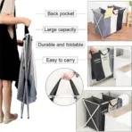 1-3Grids Laundry Basket Foldable Dirty Clothes Organizer Bathroom Waterproof Storage Basket Large Laundry Hamper Two Size New - Image 2