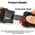 TUSHI Aluminum Alloy Quick Release Pluggable Buckle Elastic Belts For Men Durable Tactical Belt Cowboy Outdoor Army Belt Hunting - Image 3