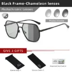 CLLOIO Anti-glare Day Night Vision Glasses Men Women Polarized Driving Sun Glasses Square Aluminum Photochromic Sunglasses UV400 - Image 8