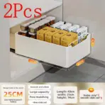New Kitchen Storage Rack with Slide Rails Pull-out Kitchen Drawer Type Storage Tray Spice Box Storage Shelf Cabinets Organizer - Image 16