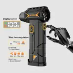 580000 RPM Powerful Turbo Blower, Cordless Vacuum Cleaner, Electric Snow Blower, 380g Blowing Force, LED Lighting, Car Cleaning - Image 3