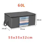 Clothing Storage Box Large Capacity Laundry Storage Organizers Transparent Clothing Storage  Large Dust Zipper Closure - Image 12