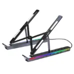 KEBIDUMEI Foldable Laptop Stand 4IN1 USB RGB Stand Portable Notebook Bracket Support Base Aluminum Alloy Holder For Macbook PC - Image 7