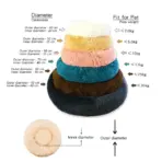 40-90cm 6 Sizes Round Pet Bed for Large Dog Bed Super Soft Cat Bed Plush Dog House for Medium Dog House Winter Warm Sleeping - Image 6