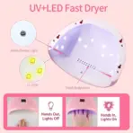 LINMANDA Professional USB Electric Nail Drill Polish File Kit with UV LED Nail Lamp Gel Manicure Dryer Lamp Acrylic Starter Set - Image 3