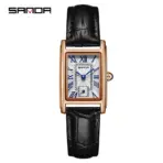 SANDA 1116 New Fashion 2025 Elegant Design Rectangle Dial Water Resistant Quartz Movement Business Women Analog Wrist Watch часы - Image 10