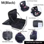 New Oxford Makeup Bag For Women Professional Large Capacity  Travel Cosmetic Case Waterproof Manicure Makeup Toolbox - Image 7