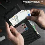 Slim Wallet with Coin Slot Credit Card Wallet Mens for Magnetic Closure RFID Protection Men Wallet - Image 2