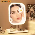 Niche Modern Desktop Vanity Mirror 3 Color Light LED Makeup Mirror Touching Mirror Women Bedroom Dressing Mirror - Image 4