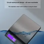 Digital Electronic Kitchen Scale Waterproof Stainless Steel Measuring Scale with LCD Display 5kg/0.1g 10kg/1g Rechargeable - Image 4