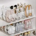4 Grids Shoe Storage Device Shelf Saves Space Children's Shoes Storage Box Shoe Box Student Dormitory Shoe Cabinet Shoe Rack - Image 3