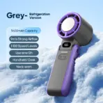 3600mAh Large Capacity Handheld Turbo Cooling Fan Foldable Mini Portable Fan 100 Wind Speed Adjustable High Speed Rechargeable - Image 8