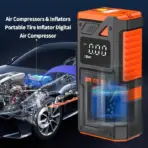 Portable Car Jump Starter with Air Pump 5000A Peak, 10.5 Bar Maximum Inflation Auto Tyre Inflator Battery Starters with LED - Image 2