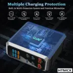 240W GaN 6 IN 1 Fast Charging Station Digital Display PD3.1 PPS USB Type C Multi Port Charger for Laptops Smartphones - Image 4