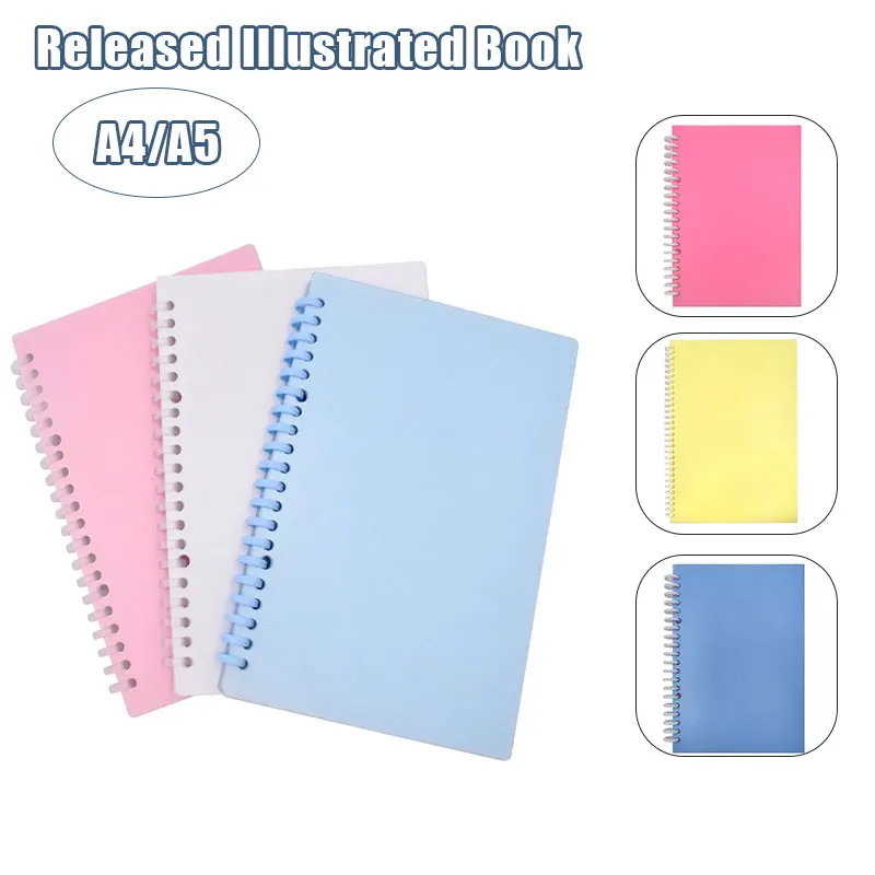 S21f47edd2e954cd18f7de582c772c3f7w.webp A5/A4 Size Stickers Book With Pu Leather Cover Reusable Journal Sticker Collecting Album For Kids Learning Stationery Supplies - Image 1