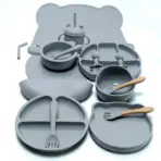 16pcs Dinner Plate Set Silicone Children's Tableware Set Baby Complementary Suction Cup Bowl Spoon Mother and Baby - Image 5