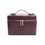Customized Name PU Leather Cosmetic Bag with Zoned Storage and Large Capacity Toiletry Bag for Autumn and Winter New Products - Image 9