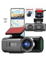 Dash Cam 4K UHD Recording Car Camera DVR Night Vision Video Recorder Built-In Wi-Fi Support GPS 24H Parking