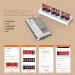 IPS Nixie Tube Alarm Clock with Colorful RGB Lights for Game Room Decoration. DIY Clock Faces and Pictures for Gift Idea - Image 5