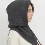 Winter Balaclava Hat Scarf for Women Warm Knitted Hooded Caps Outdoor Warm One-Piece Neck Collar Beanies Hats for Girls - Image 5