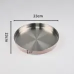 Big Baby Feeding Plate Silicone Stainless Steel Boy Girl Tableware Cute Plain - Image 6