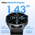 HAYLOU Watch 4S(HF012) GPS Smartwatch 1.43” HD AMOLED 5 Satellite GPS Positioning 120+ Workout Modes Sport Fitness Smart Watch - Image 3