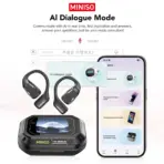 AI MINISO M98 Wireless Headphones OWS Sports Bluetooth Earphones Gaming Headset AI Translator Earbuds APP LCD Touch Screen IPX5 - Image 3
