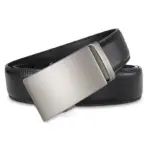 High-End Fashion Business Belt for Men - 3.5cm, Handsome Alloy Automatic Buckle, Durable PU Leather - Image 3