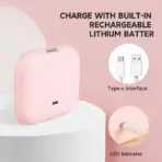 2X Magnifying Compact Vanity Makeup Mirror with Lights Travel Mini Folding Portable Handheld Pocket LED Cosmetic Mirror for Gift - Image 6