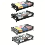 Space-Saving Under Bed Lockers Pull Out Storage with Wheels & Lids Fits Shoes Clothes Ideal for Dorm Bedrooms Storage Box - Image 5