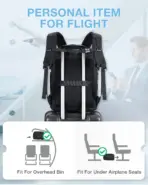 4Pcs 40L Travel Cabin Backpack BAGSMART 17.3'' Laptop Backpack Airline Carry On Luggage Backpack Suitcase with Packing cubes - Image 5
