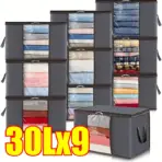 Clothing Storage Box Large Capacity Laundry Storage Organizers Transparent Clothing Storage  Large Dust Zipper Closure - Image 18