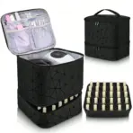 The new nail polish Portable bag Double layer nail polish storage bag can hold 30 bottles of makeup bag storage bag - Image 5