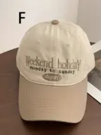 1 unisex all season fashionable pure cotton retro letter WEEKEND HOLIDAY baseball cap - Image 8