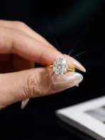 GRA 1.5-2 Carat Brilliant Oval Moissanite Diamond Engagement Wedding Rings for Women 925 Sterling Silver Fine Jewelry - Image 7