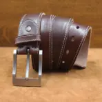 Natural cowhide belt for men's hard metal buckle soft original cowhide mens leather belt unique texture real leather jeans belt - Image 7