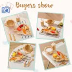 Baby Bamboo Wooden With Silicone Suction Tableware Children Cartoon Dinosaur Feeding Bowl Spoon Fork Set Kid Feeding Accessories - Image 5