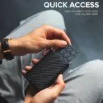 Men's Wallet with Zipper Coin Purse Automatic Pop-up Metal Credit Card Holder Minimalist RFID Blocking Business Card Wallet Idea - Image 2