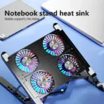New Laptop Cooler Base Stand Foldable Laptop Cooling Pad Portable Adjustable Notebook Stand for 13-17.3 Inch with 4 Fans - Image 2