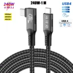 8K USB4 Type C Cable 40Gbps 240W PD3.1 QC4.0 For Samung Thunderbolt 4 Fast Charging Cable Thunderbolt3 USB C to C Data Transfer - Image 15