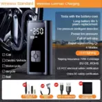 Car Air Pump Wired/Wireless Protable Car Air Compressor 150PSI Tire Inflation Pump for Motorcycle Bicycle Car Tire Ball Inflator - Image 7