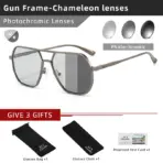 CLLOIO Anti-glare Day Night Vision Glasses Men Women Polarized Driving Sun Glasses Square Aluminum Photochromic Sunglasses UV400 - Image 10