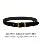 Luxury Suede Leather Belt for Women Fashion Gold Pin Buckle Wide Ladies Waist Belts Dresses Jeans Daily Casual Wear - Image 6