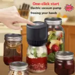 Automatic electric Mason jar vacuum sealer, one-button operation, leak-proof sealing, portable food preservation equipment, suit - Image 3