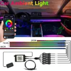 Car Interior Symphony LED Ambient Light Acrylic Kit APP Control Multiple Modes RGB Neon Automobile Atmosphere Decorative Lamp