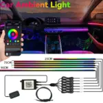 Car Interior Symphony LED Ambient Light Acrylic Kit APP Control Multiple Modes RGB Neon Automobile Atmosphere Decorative Lamp